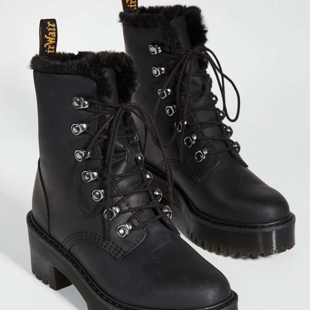 Dr Marten Leona Faux Fur